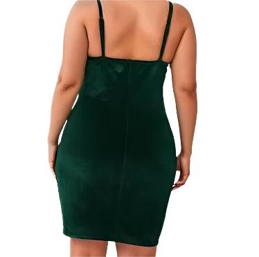 Plus Size Ruched Cami Dress – Elegant & Sexy Sleeveless Slim Dress - JVMCL