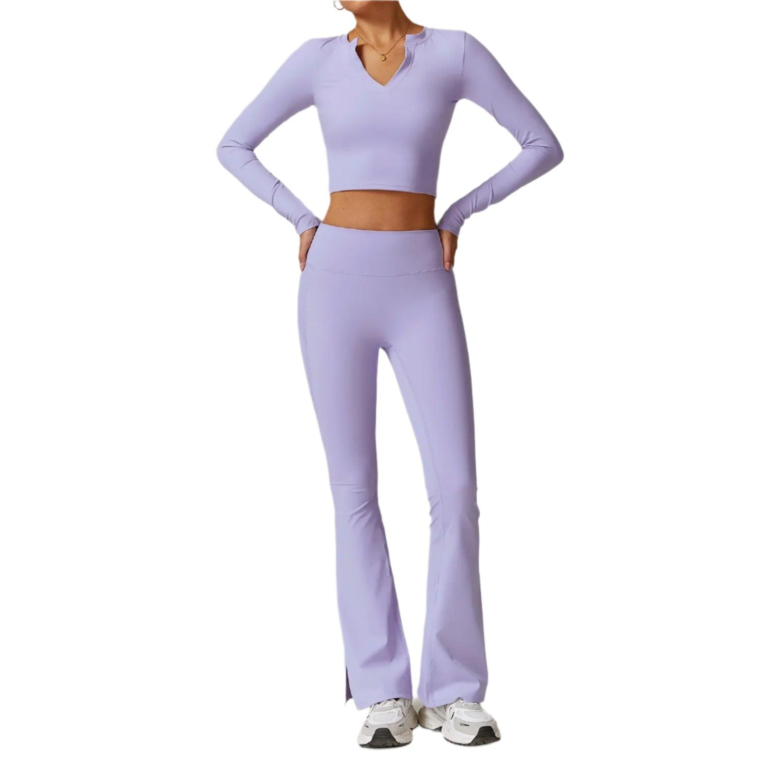 2PCS Yoga Set Women's Gym Clothes Workout Sportswear Yoga Suits Set Tracksuit - JVMCL