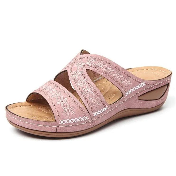 Stylish and Comfortable Plus Size Women's Gladiator Slip-On Platform Wedge Sandals - JVMCL