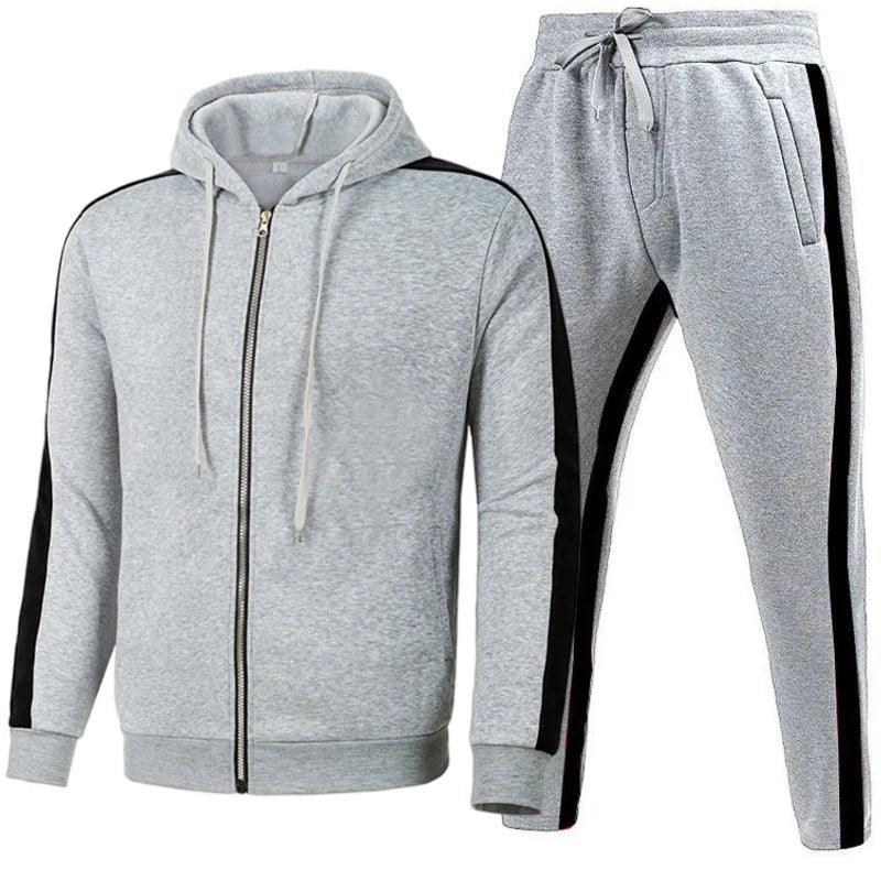 Men's Sportswear Running Sports Suit Jacket + Pant Two-Piece Jogger Outfit Set - JVMCL