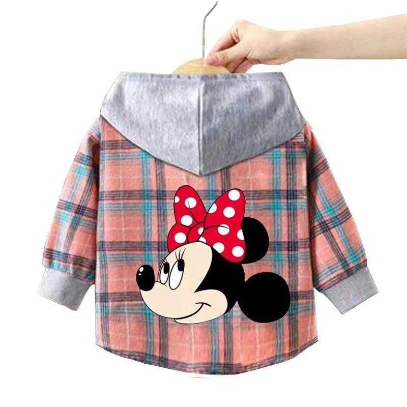 Kitty-Inspired Cute & Casual Hello Hooded Plaid Kids Shirt Outfit (1-12 Years) - JVMCL