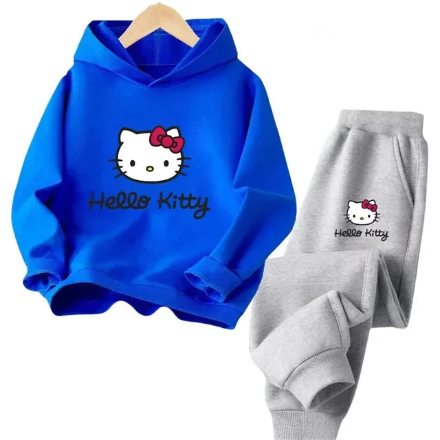 Girls' Hoodie & Pants Set – Cute Anime Tracksuit for Kids & Teens - JVMCL