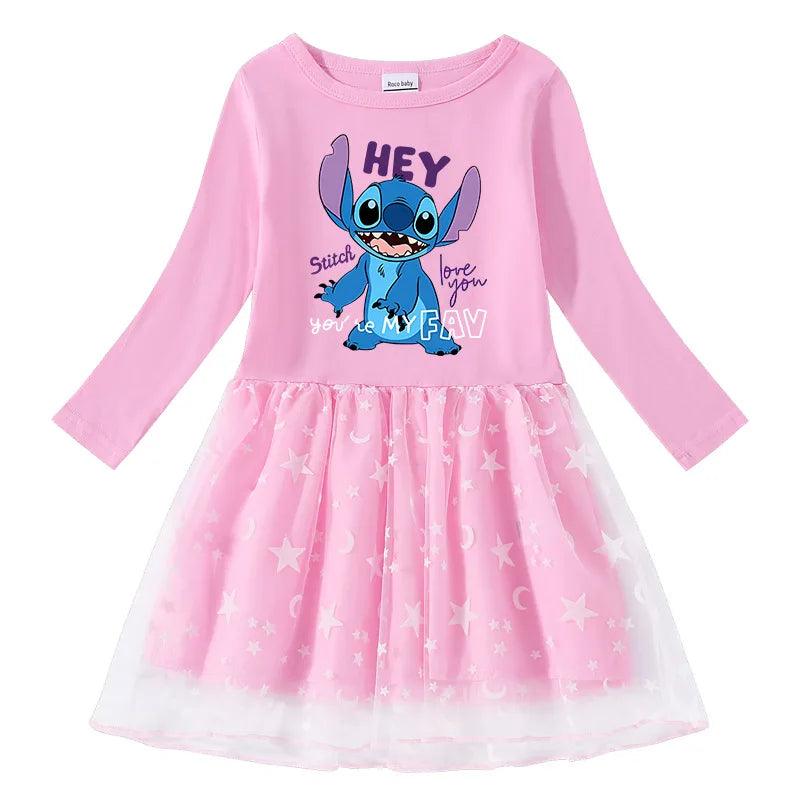 Comfortable Fit Baby Girl Stitch Dress - Kids Party Cosplay Costume - JVMCL