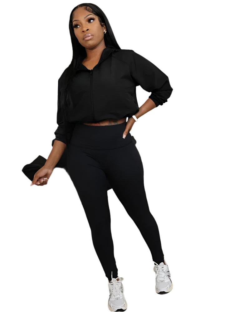 Fashion Women's Jogging Pants Set - Long Sleeve & Leggings Matching Suit - JVMCL