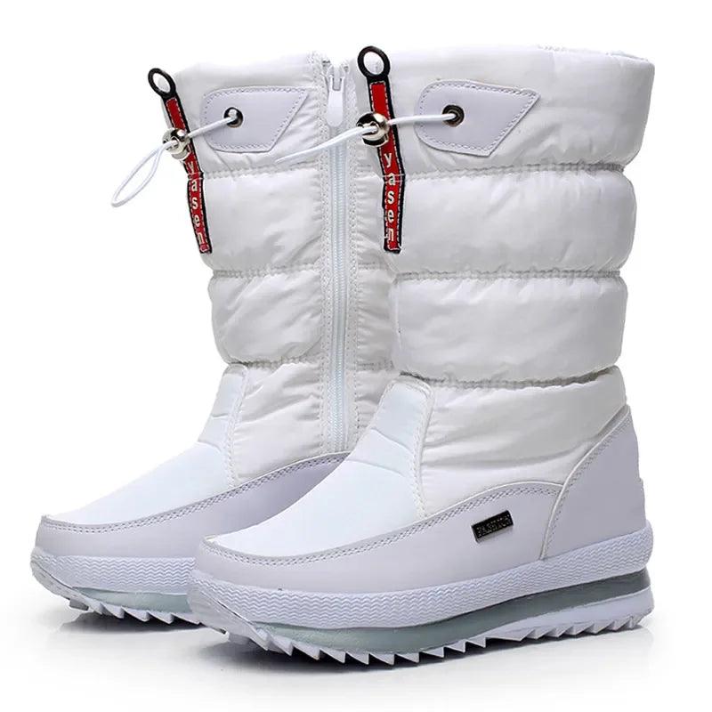 Fashion Platform Winter Thick Plush Waterproof Non-slip Boots Women Winter Shoes - JVMCL