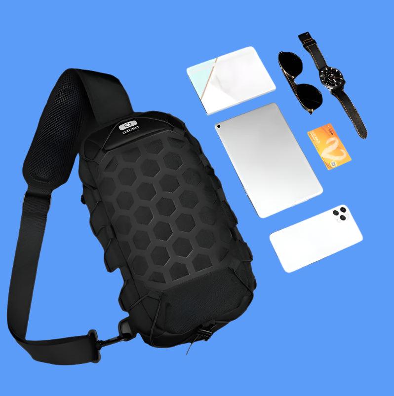 Secure & Stylish Travel Anti-Theft Waterproof Crossbody Bag with USB Charging - JVMCL