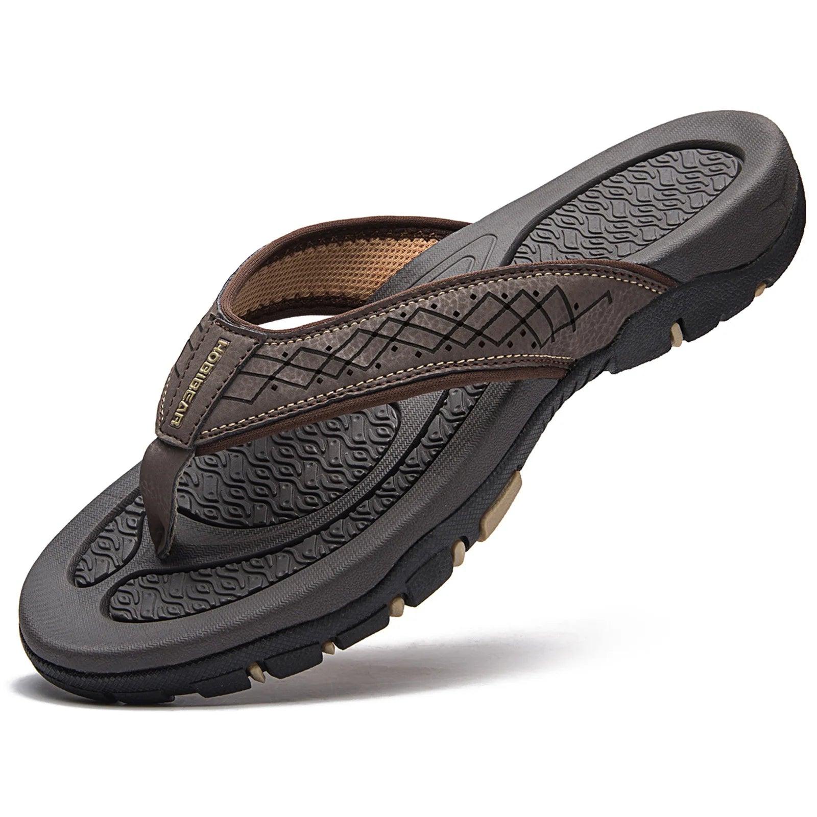 Men's Massage Flip Flops - Non-Slip Outdoor Travel Slippers (Sizes 40-50) - JVMCL