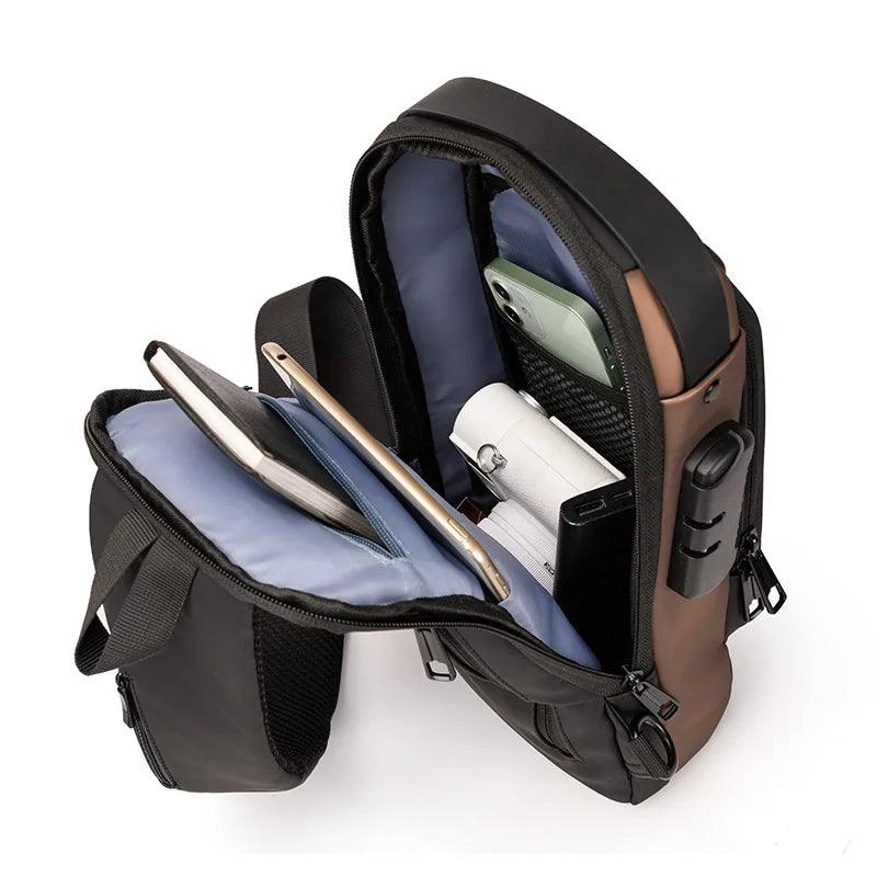 Secure Stylish & Multi-Functional Men's Anti-Theft Travel Sling & Crossbody Bag - JVMCL