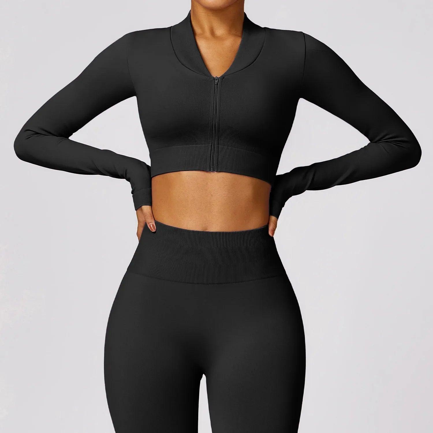 Stylish and Comfortable Tight Seamless Women's Sport Jacket for Yoga and Fitness - JVMCL