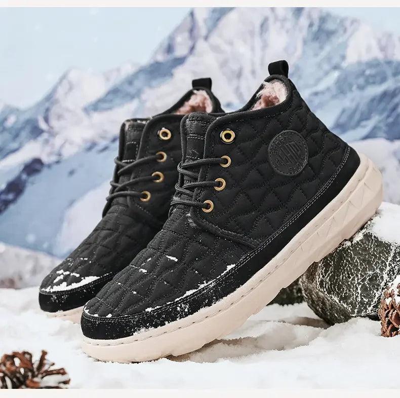 Comfortable Stylish Winter Warm Men’s Boots – Waterproof Non-Slip Plush Sneakers - JVMCL