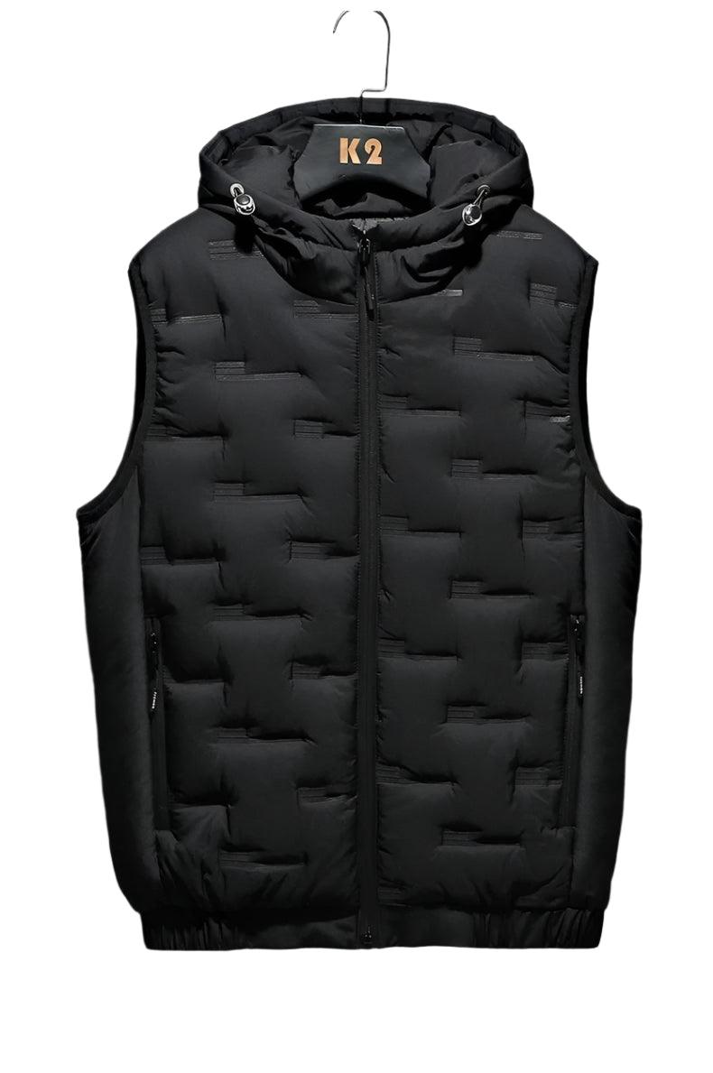 Pleated Solid Padded Vest Windproof Warm Sleeveless Jacket Casual Waistcoat - JVMCL