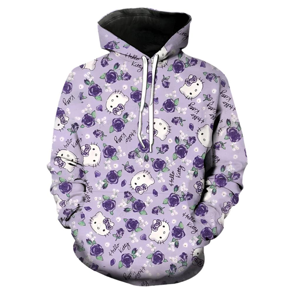 Cozy & Stylish Streetwear Hello Kitty 3D Printed Hooded Sweatshirt - JVMCL