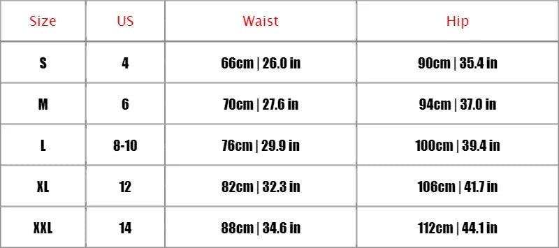 High Waist  Casual Stretch Pocket Skinny Jeans Denim for Women Chart