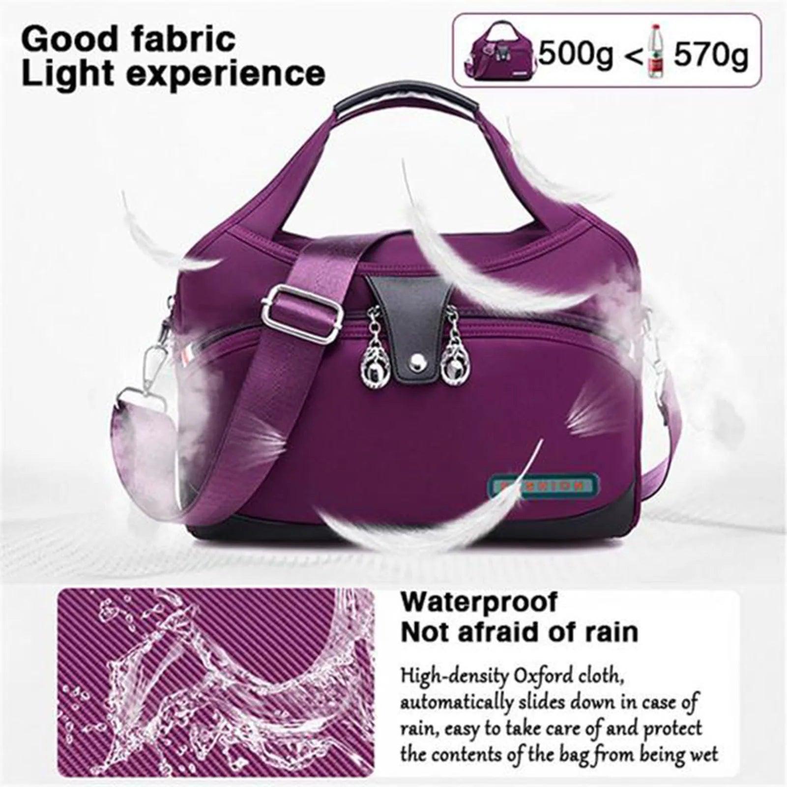 Women's Large Capacity Waterproof Oxford Shoulder Bag -Anti-Theft Messenger Tote - JVMCL