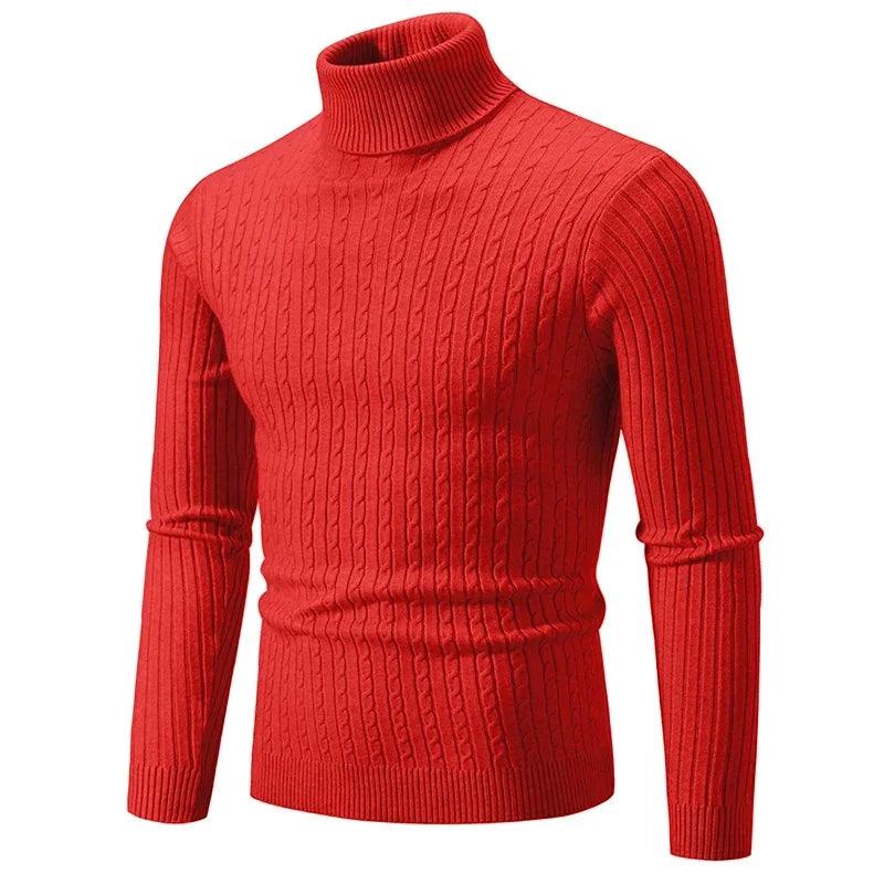 Men's High Neck Turtleneck Sweater – Stylish & Warm Winter Pullover - JVMCL