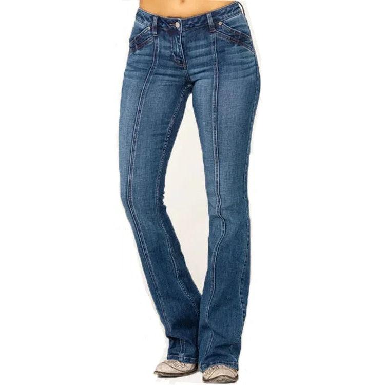 Women's Slimming Micro Flare Denim Pants – Y2K-Inspired Casual Elegance - JVMCL