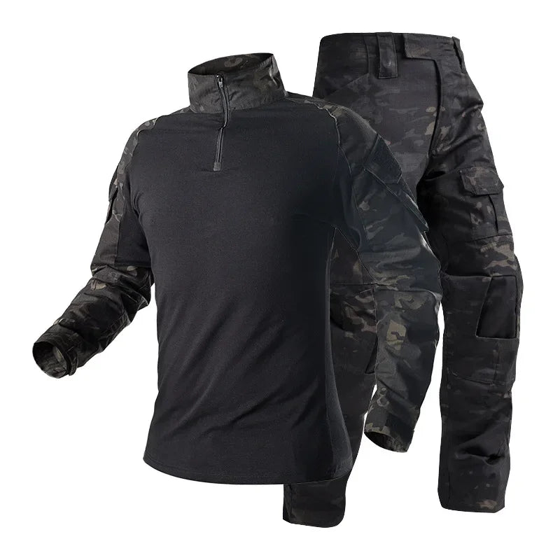 Tactical Outdoor Airsoft   Uniform Shirt & Pants Suit Set