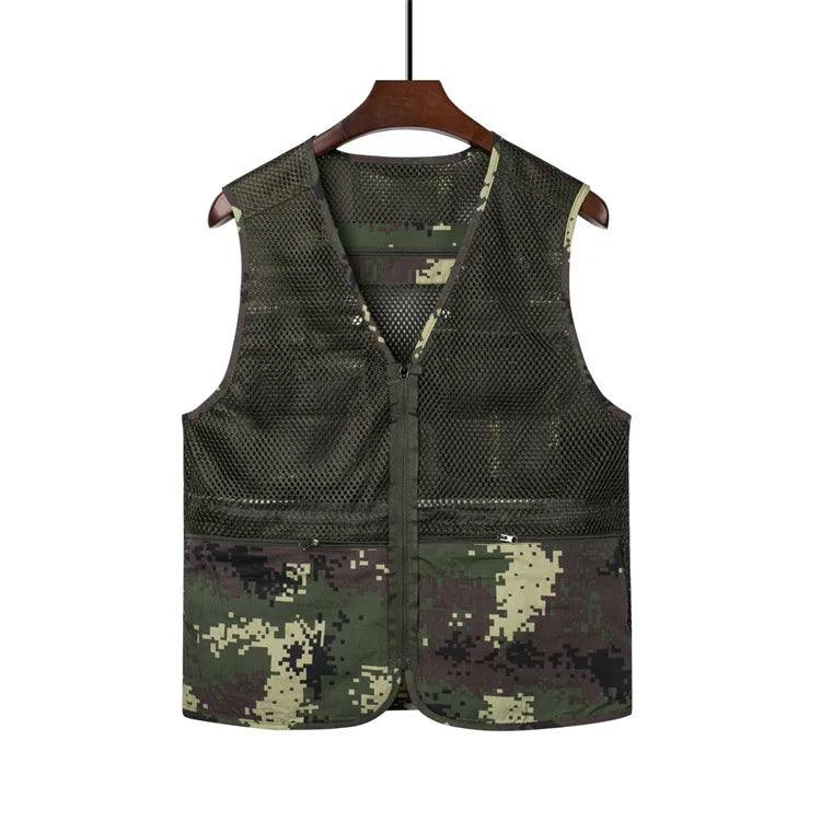 Men's Camouflage Hunting Vest - Multi-Pockets Breathable Sleeveless Jacket Outdoor Fishing Waistcoat - JVMCL