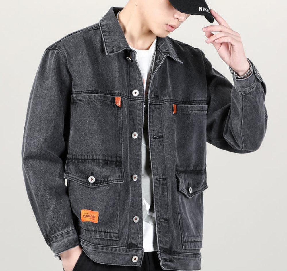 Men's High-End Multi-Pocket Cargo Jacket – Plus Size Baggy Fit for Casual Wear - JVMCL