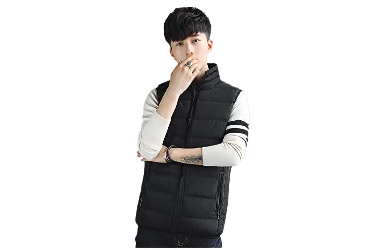 Men Vest Windproof Sleeveless Winter Casual Cotton Warm Thicken Waistcoat Jacket - JVMCL