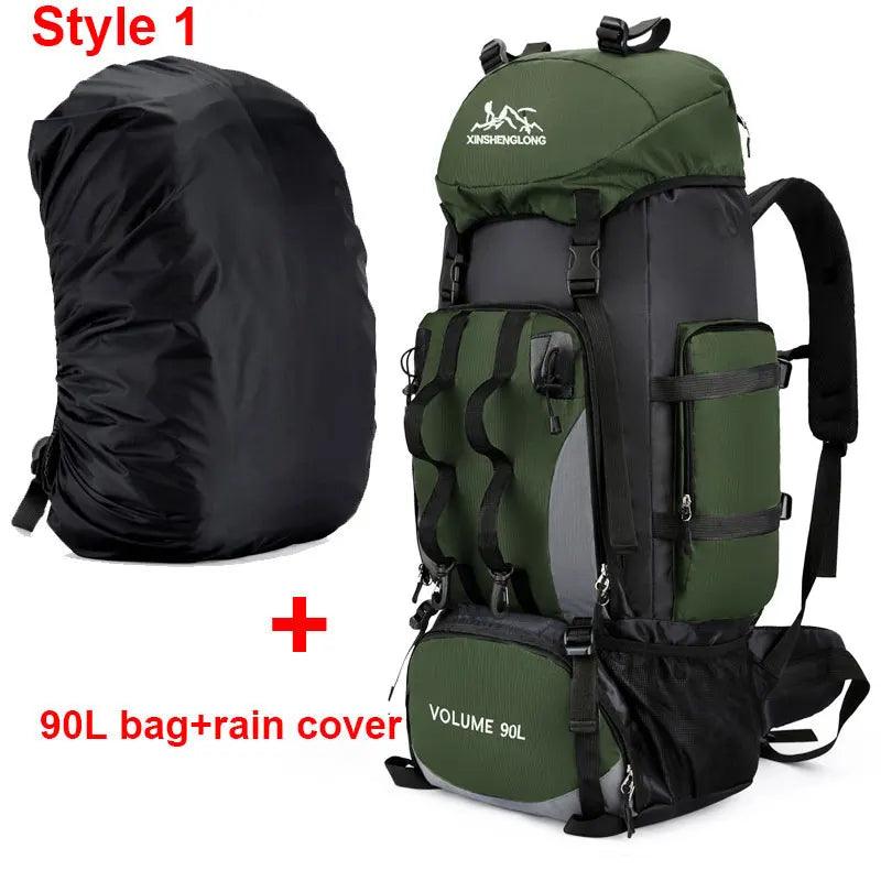 90L Waterproof Hiking & Trekking Backpack – Large Capacity Outdoor Travel Bag - JVMCL