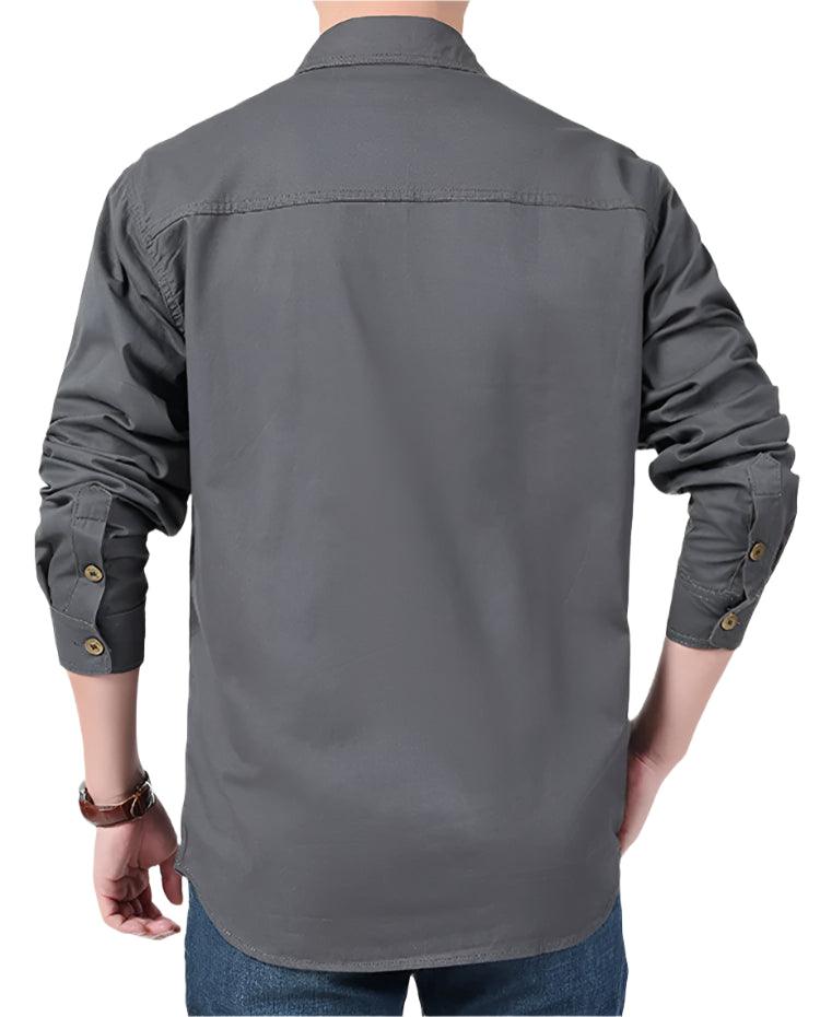 Lightweight & Breathable Men’s Plus Size Long Sleeve Tactical Outdoor Shirt - JVMCL