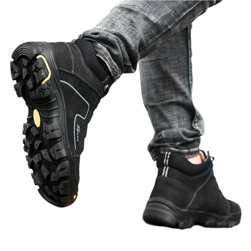 Golden Sapling Outdoor Boots Genuine Leather Men's Shoes Winter Tactical Shoe Platform Men Work Boot Mountain Trekking Chaussure - JVMCL