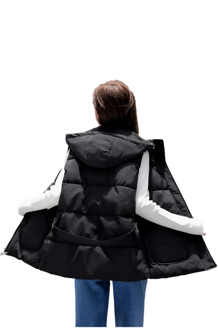 Hooded Short Warm Women Autumn & Winter Cotton Vest Jacket - JVMCL