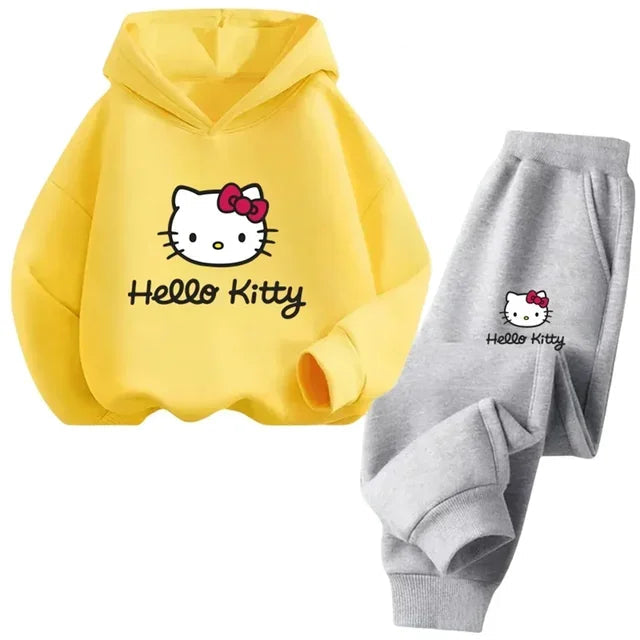 Girls' Hoodie & Pants Set – Cute Anime Tracksuit for Kids & Teens - JVMCL