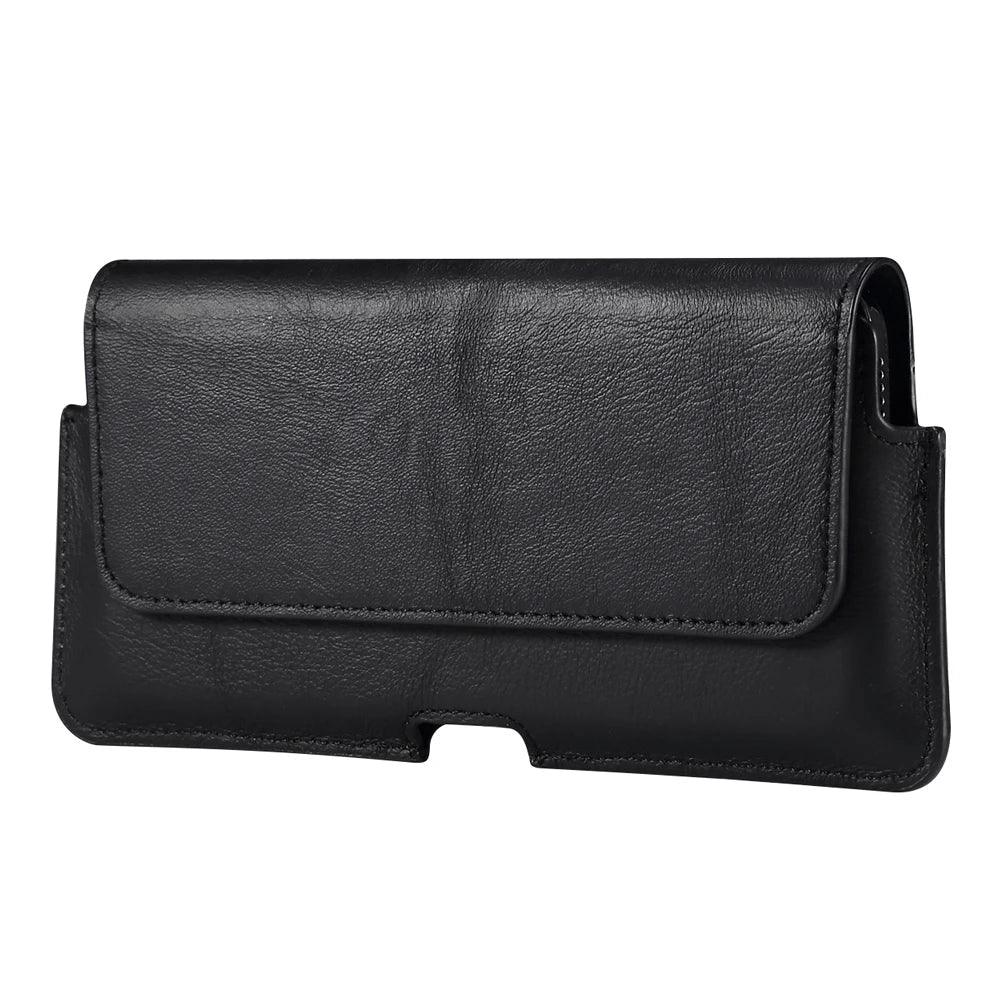 Genuine Leather Universal Waist Business Belt Pouch for 5.5"-7.2" Smartphones