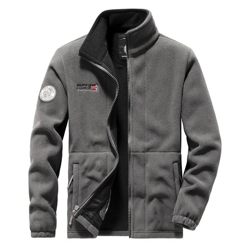 Men’s Thicken Polar Fleece Jacket – Warm and Casual Autumn/Winter Outerwear - JVMCL