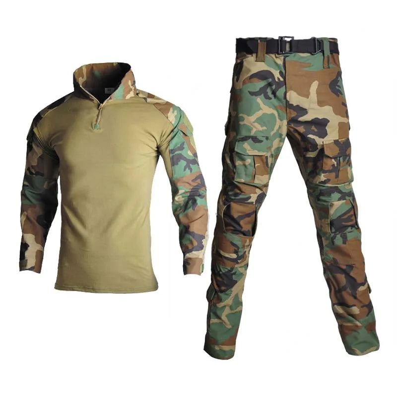 Tactical Outdoor Airsoft   Uniform Shirt & Pants Suit Set