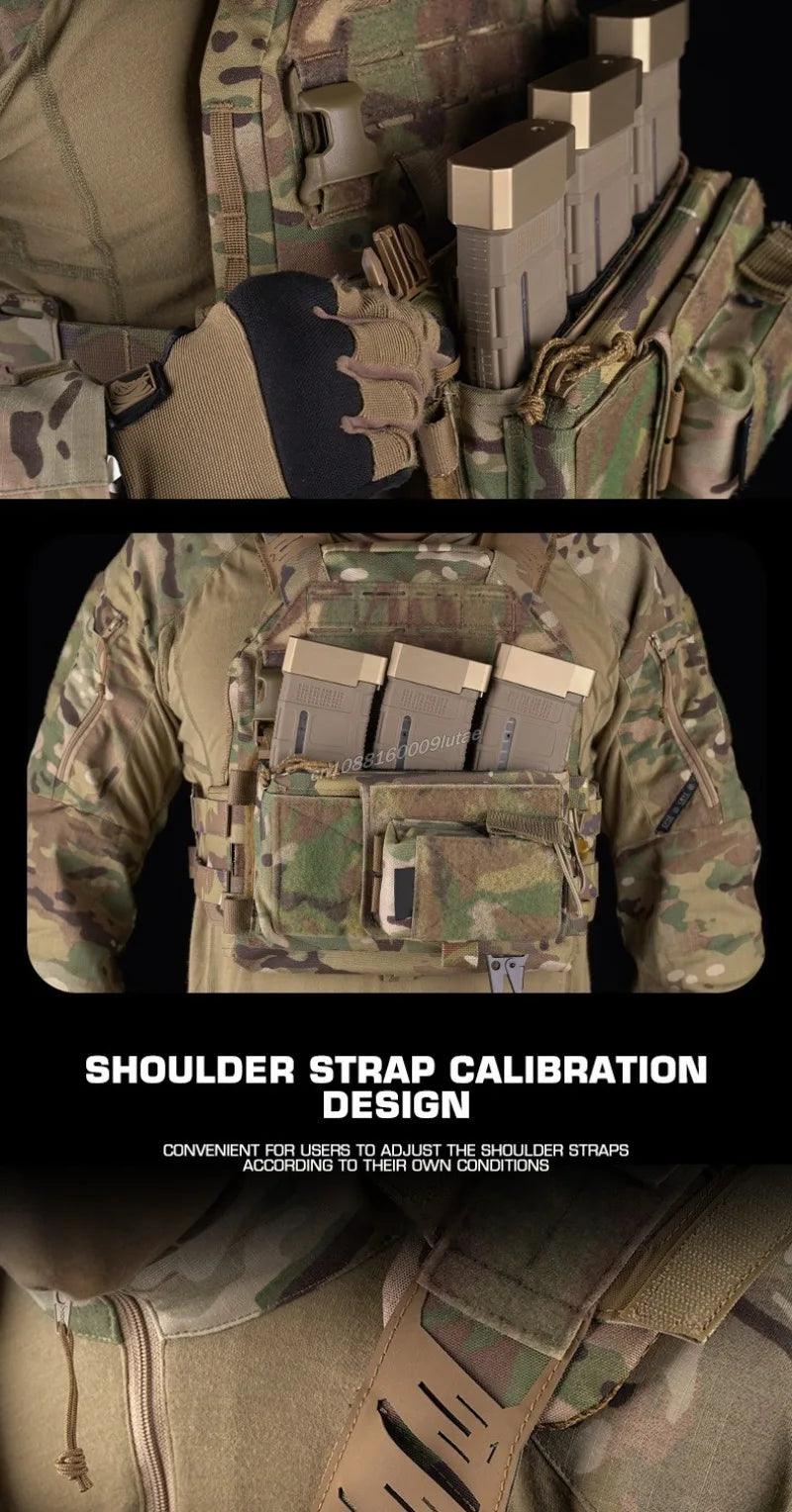 Lightweight Tactical Airsoft & Hunting & Quick Release MOLLE Vest Plate Carrier - JVMCL