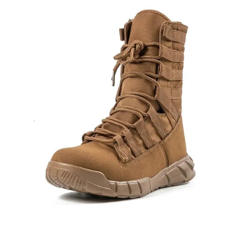 Lightweight Combat Boot – Green Desert Brown Tactical Hiking Boots for Men - JVMCL