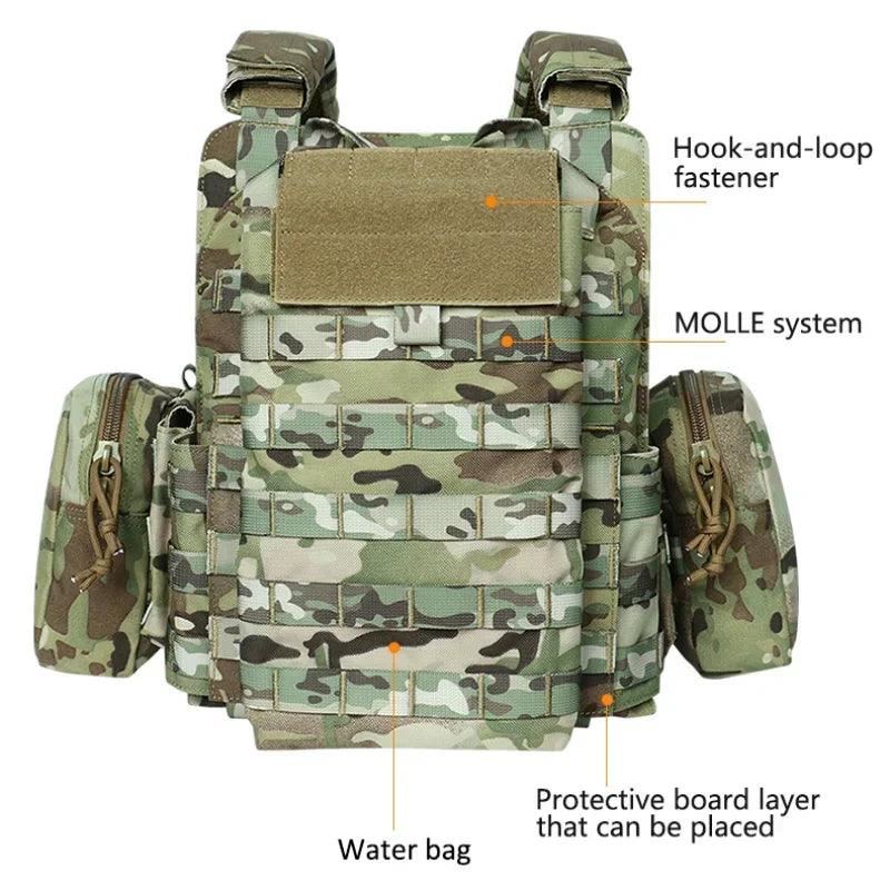 Outdoor 1000D Plate Carrier Quick Release 6094K Tactical Vest - JVMCL