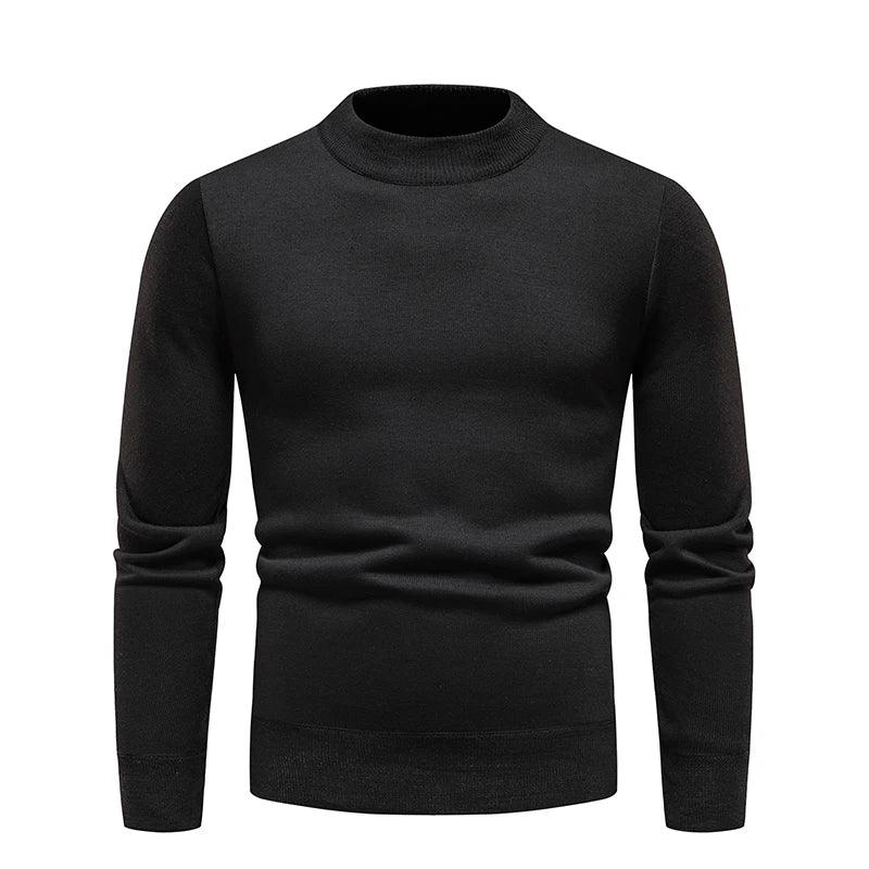 Men's Pullover Soft Sweater - Winter Velvet Fleece Warm Slim Fit Shirt - JVMCL