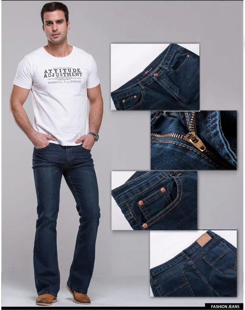 Japanese & Korean Retro Flare Jeans – High-Quality, Smart Casual Style - JVMCL