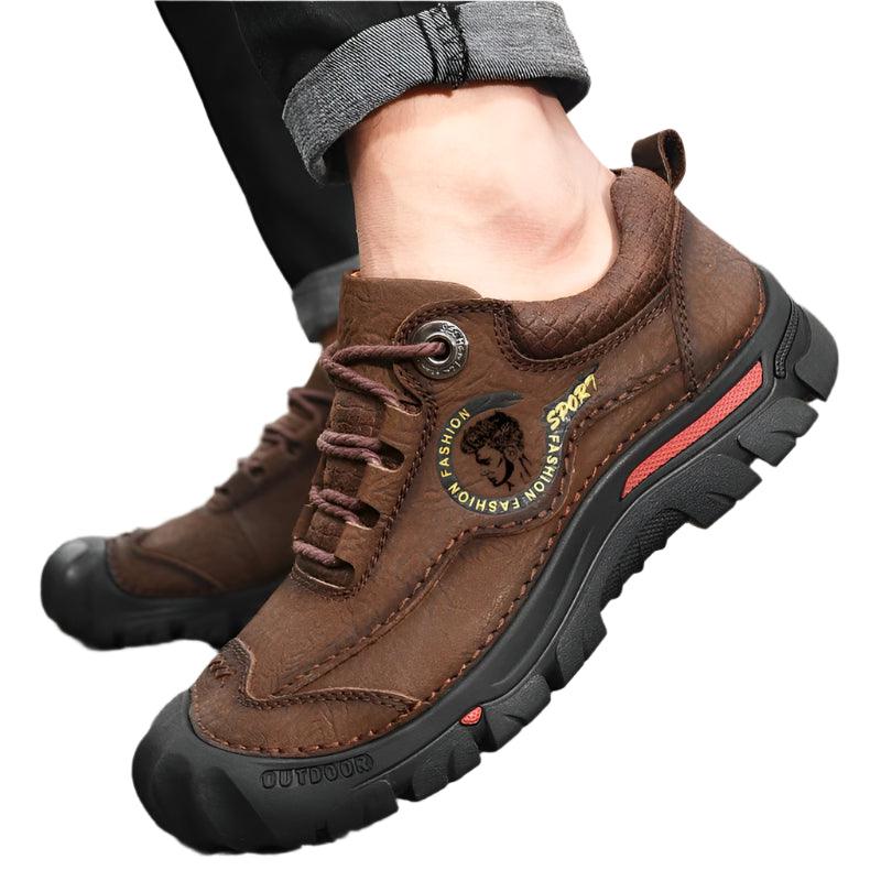 Men's Outdoor Hiking Shoes – Genuine Leather Sports & Travel Sneakers Footwear - JVMCL