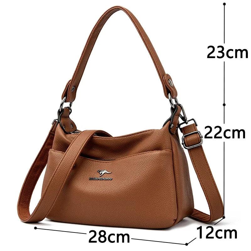 Fashion Womens Leather Bag Branded Bags Luxury for Women Shoulder Bags Crossbody Bag for Women Designer Handbags - JVMCL