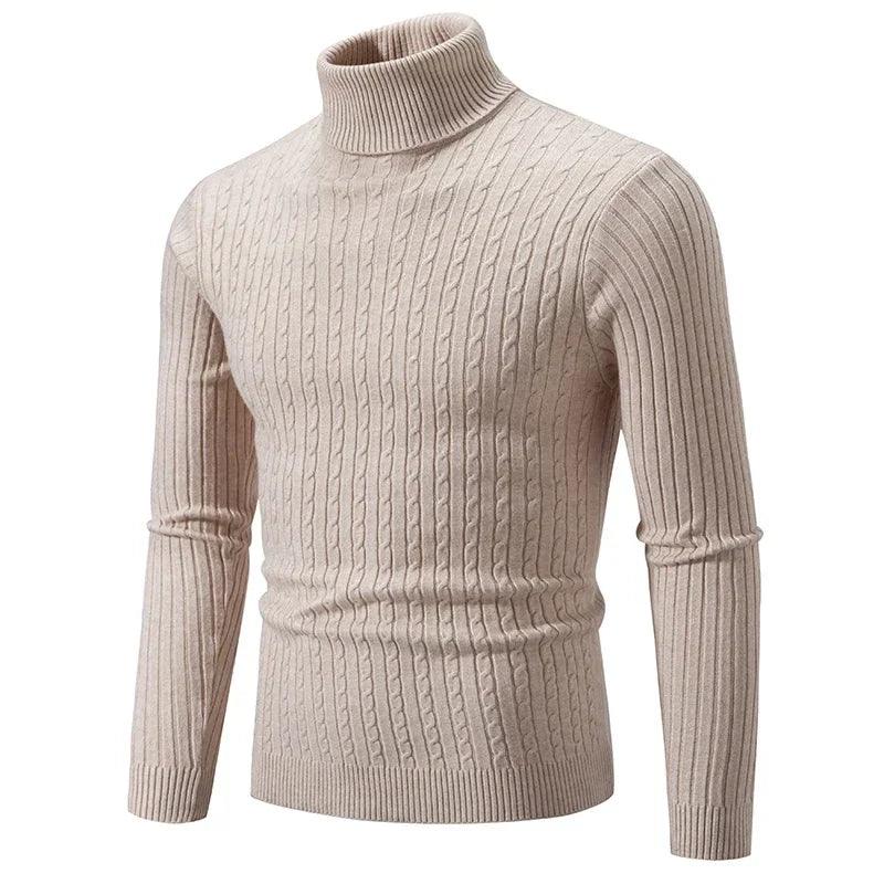 Warm & Comfortable Trendy High Street Turtleneck Knitted Sweater for Men - JVMCL