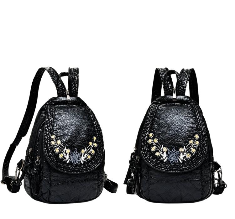 Mini K-Style PU Leather Backpack for Women - Fashion All-Match Small Travel Bag - JVMCL