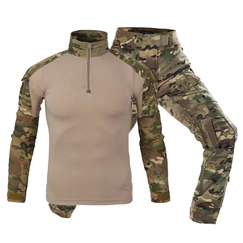 Tactical Outdoor Airsoft   Uniform Shirt & Pants Suit Set