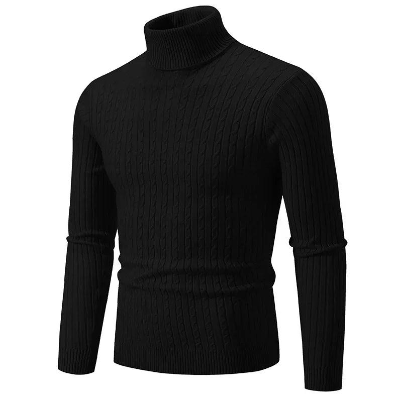 Warm & Comfortable Trendy High Street Turtleneck Knitted Sweater for Men - JVMCL