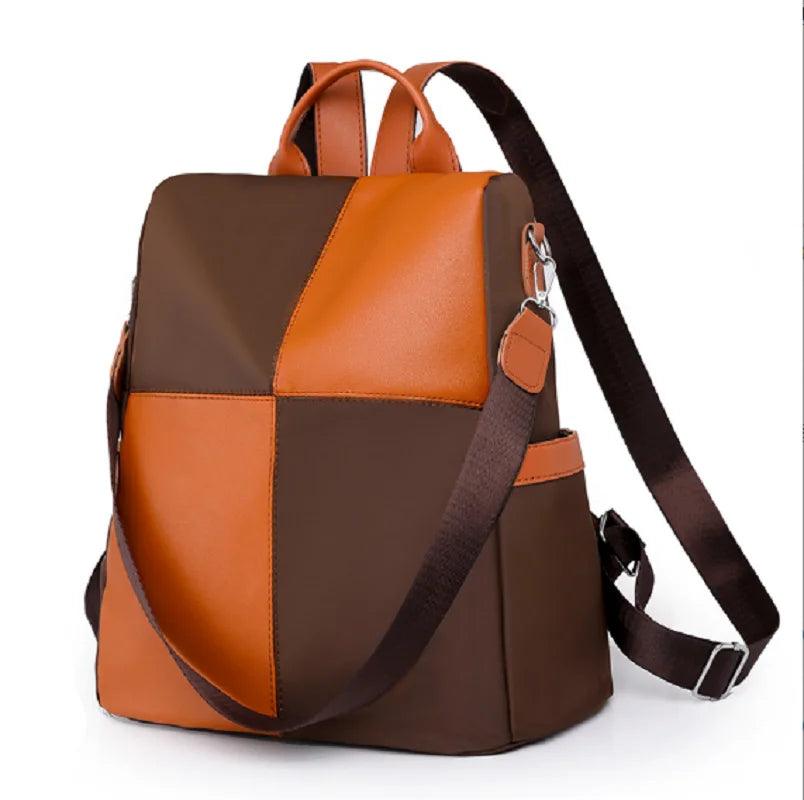 Large-Capacity PU Leather Backpack – Casual & Anti-Theft Travel Shoulder Bag - JVMCL