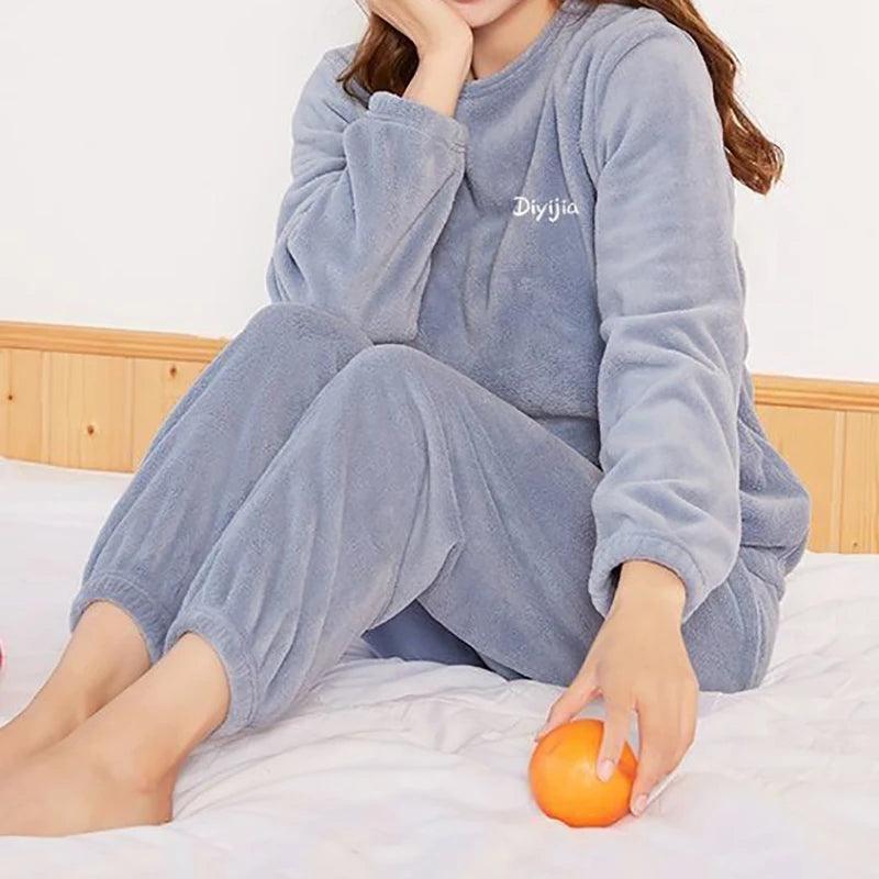 Women's Velvet Pajama Set – Cozy & Stylish Loungewear for Winter - JVMCL