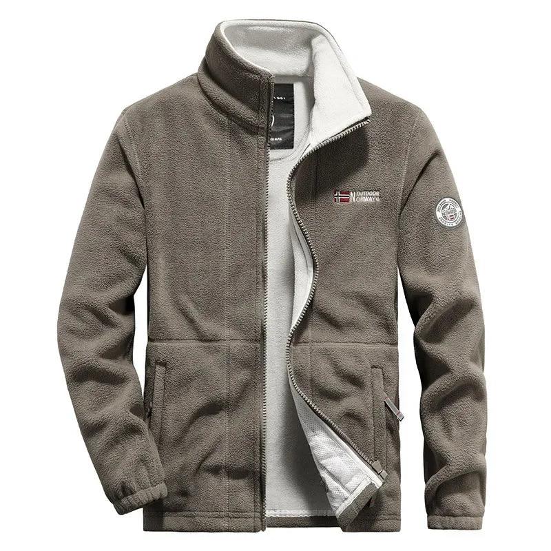 Men’s Thicken Polar Fleece Jacket – Warm and Casual Autumn/Winter Outerwear - JVMCL