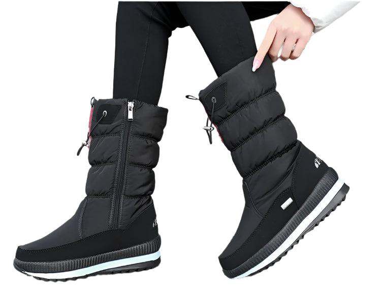 Fashion Platform Winter Thick Plush Waterproof Non-slip Boots Women Winter Shoes - JVMCL