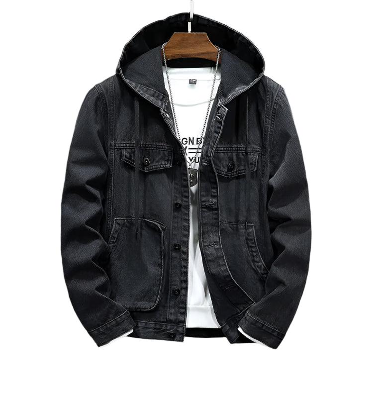 Men's Casual Denim Hooded Jacket – A Versatile Streetwear Classic - JVMCL