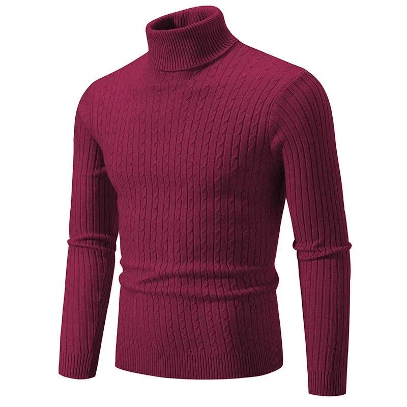 Warm & Comfortable Trendy High Street Turtleneck Knitted Sweater for Men - JVMCL