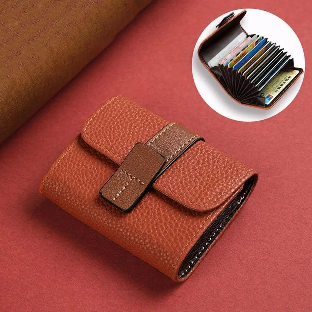 Genuine Leather 3-Fold RFID Wallet – Compact, Stylish, and Secure